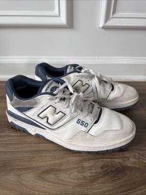 New Balance 550 BB550STG White Navy Dad's Sneakers Shoes Men's 9.5 / Women's 11